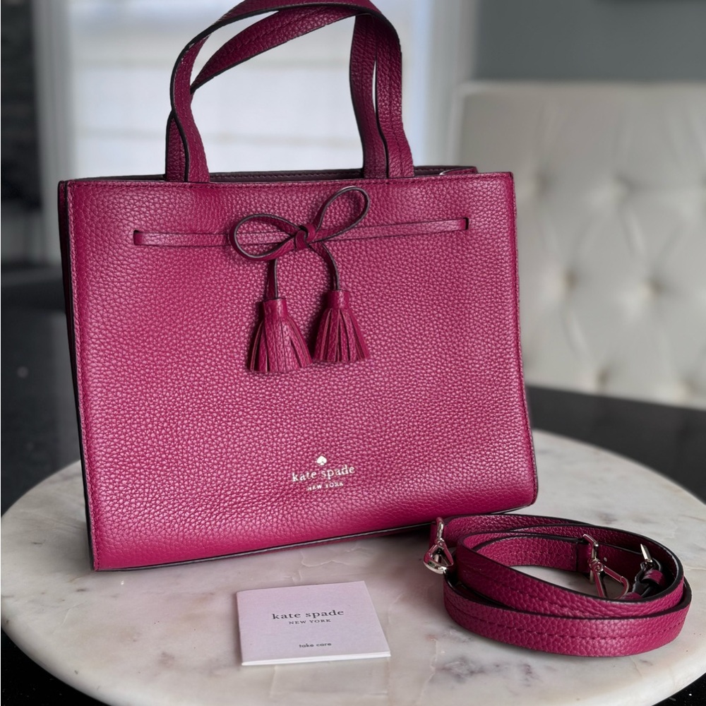 Kate Spade Pink Leather Tote Bag